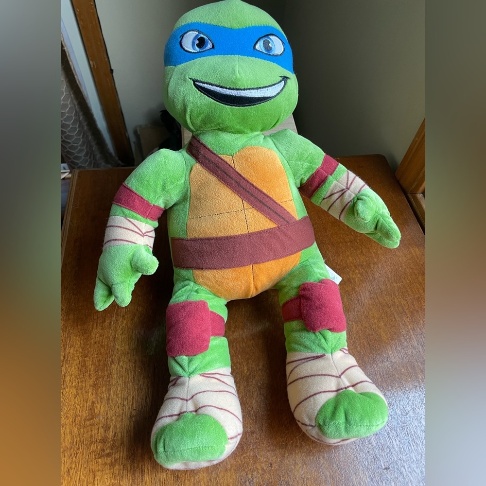 Build a Bear Teenage Mutant Ninja Turtles Leonardo Plush Stuffed Animal 17"
